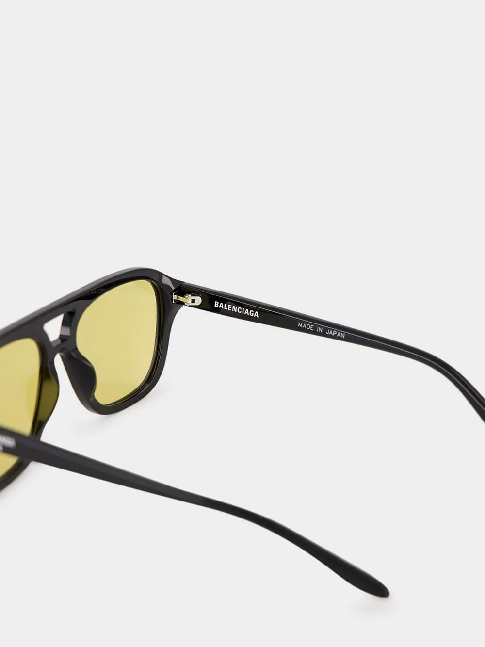 Black Daily Pilot Acetate Sunglasses sold by Fashion Clinic product image thumbnail 4