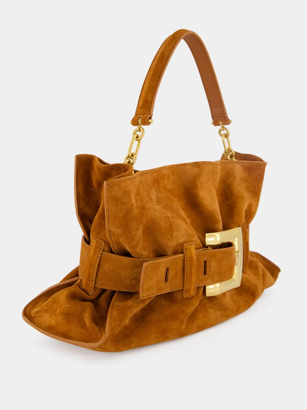 Brown Anthem Medium Suede Leather Bag sold by Fashion Clinic product image thumbnail 3