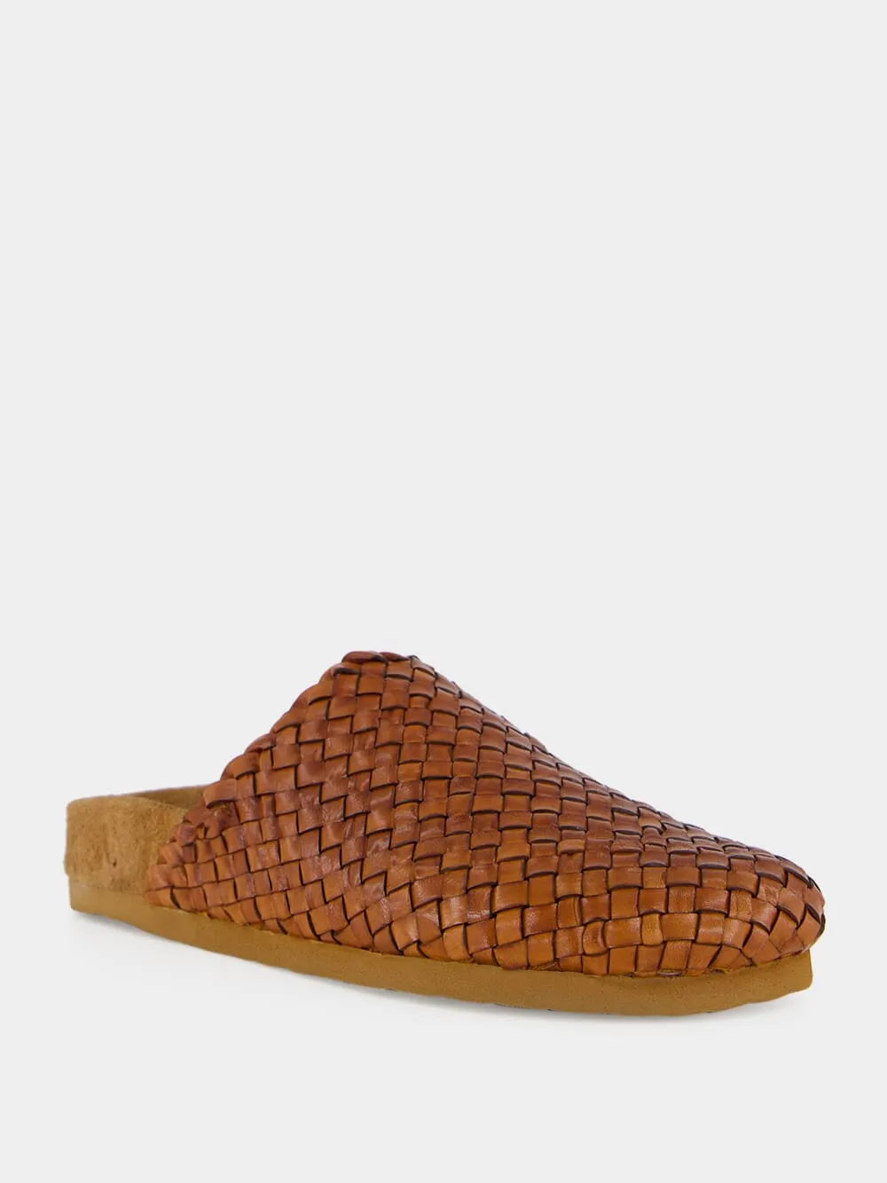 Tan Footbed Leather Mules sold by Fashion Clinic product image thumbnail 2