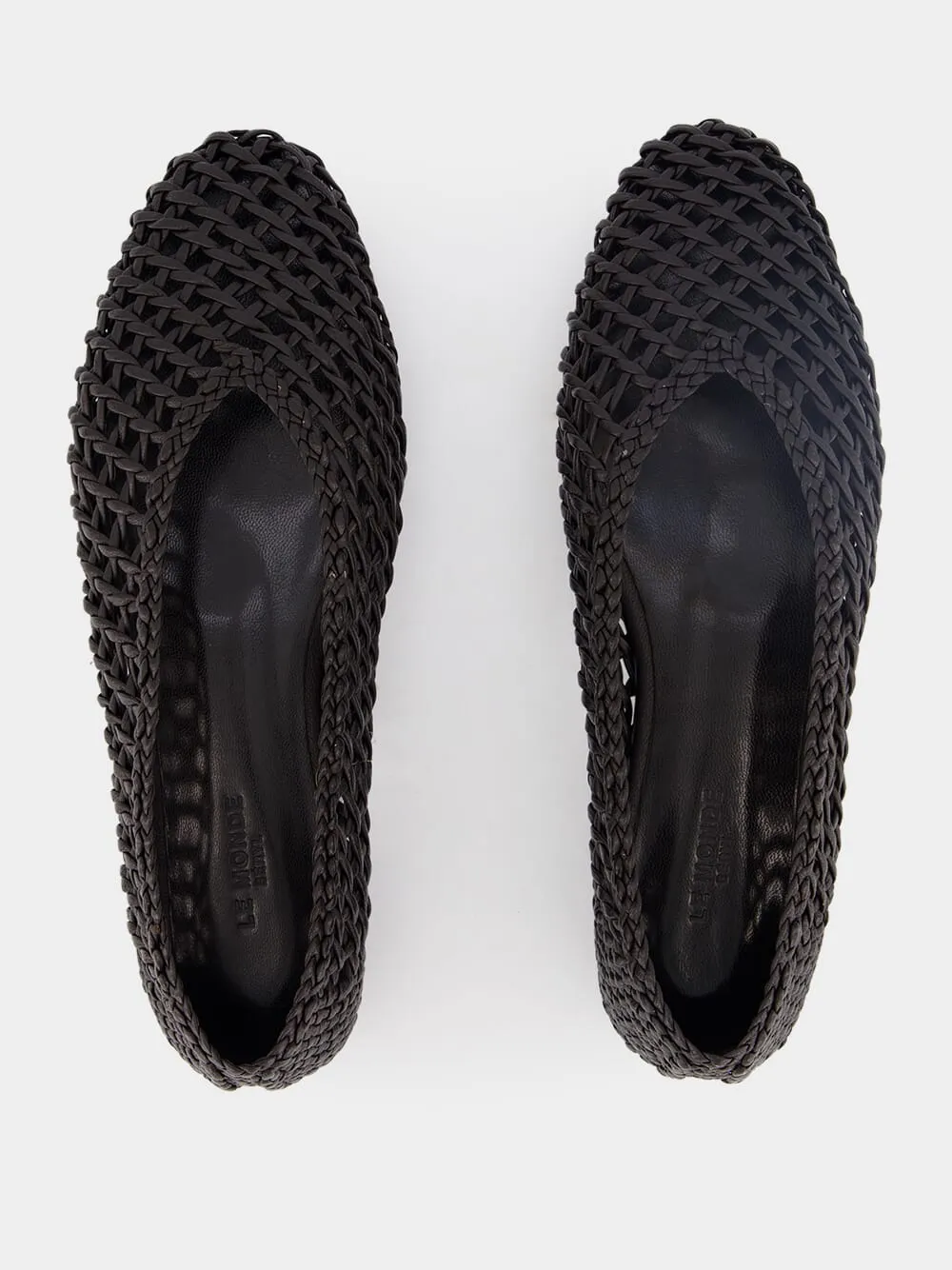 Black Ballerinas Regency Knotted Leather sold by Fashion Clinic product image thumbnail 4