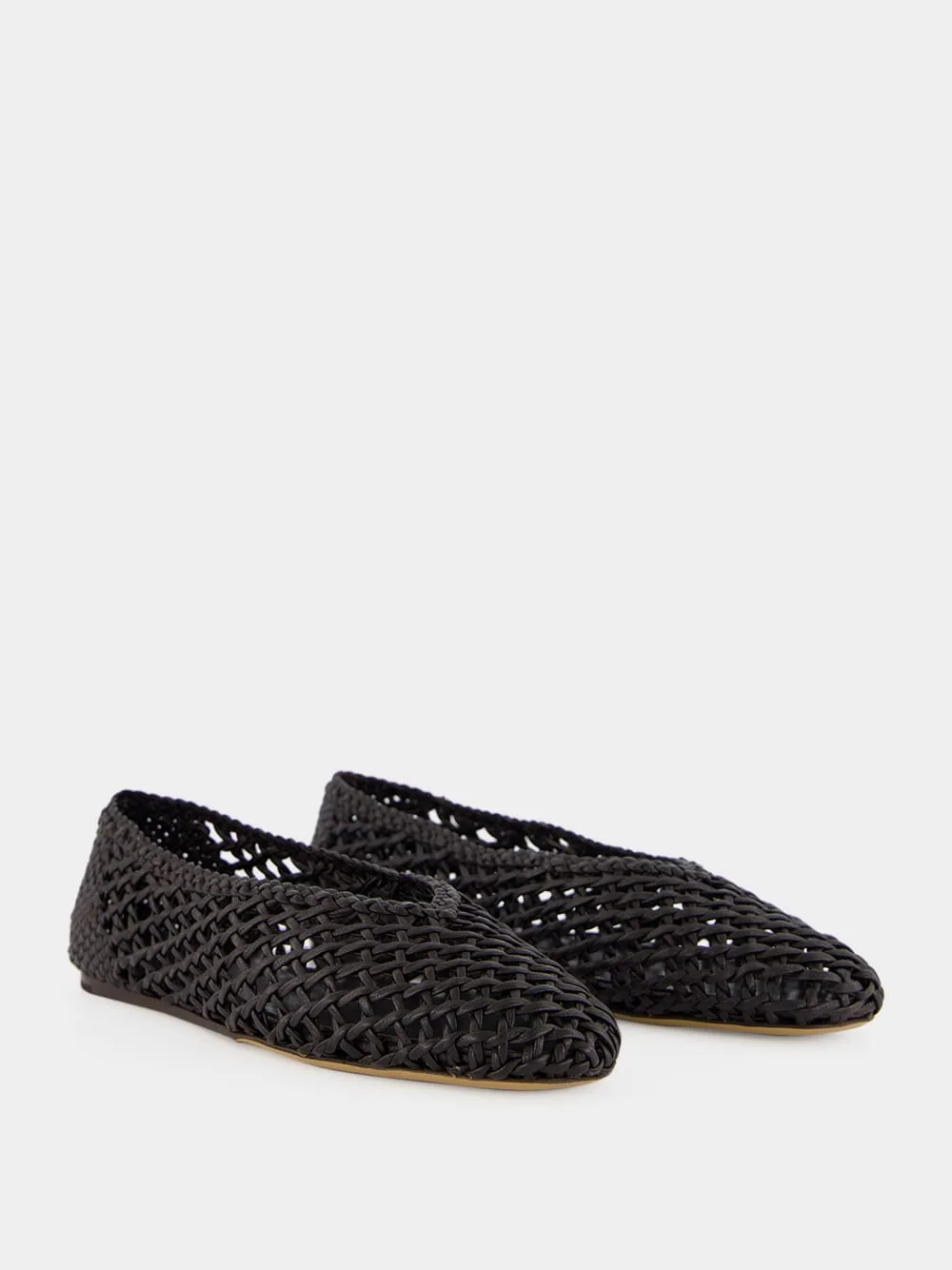 Black Ballerinas Regency Knotted Leather sold by Fashion Clinic product image thumbnail 3