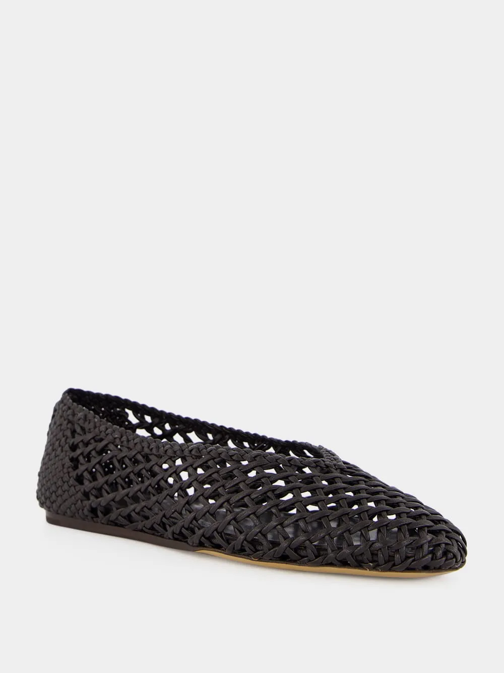 Black Ballerinas Regency Knotted Leather sold by Fashion Clinic product image thumbnail 2