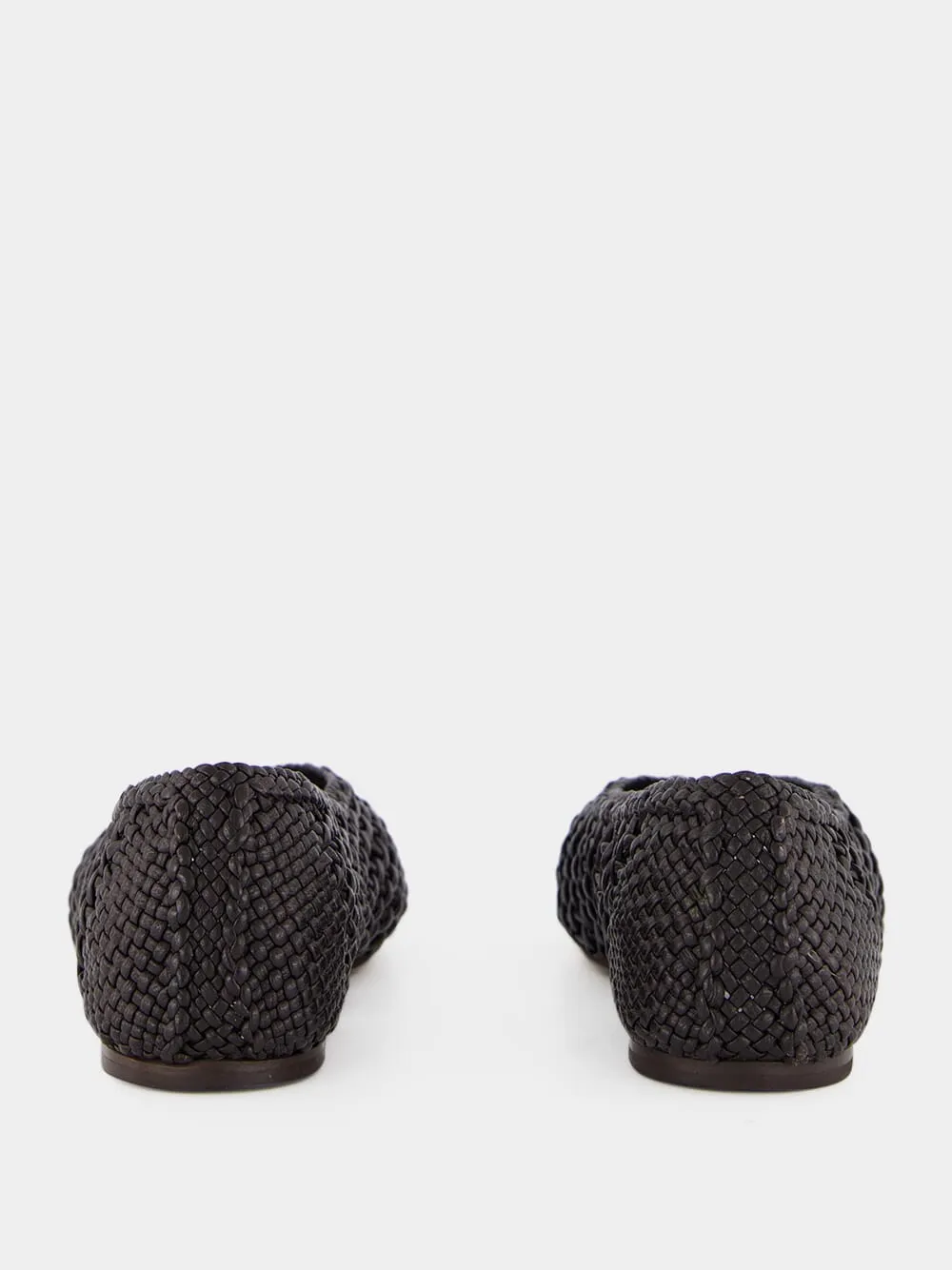 Black Ballerinas Regency Knotted Leather sold by Fashion Clinic product image thumbnail 5