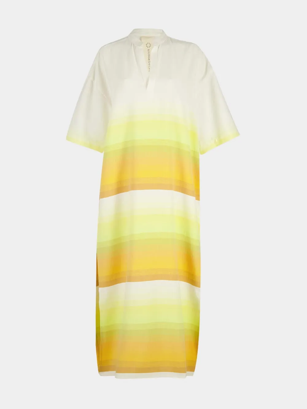Stripe 38 Cotton V-Neck Midi Kaftan sold by Fashion Clinic