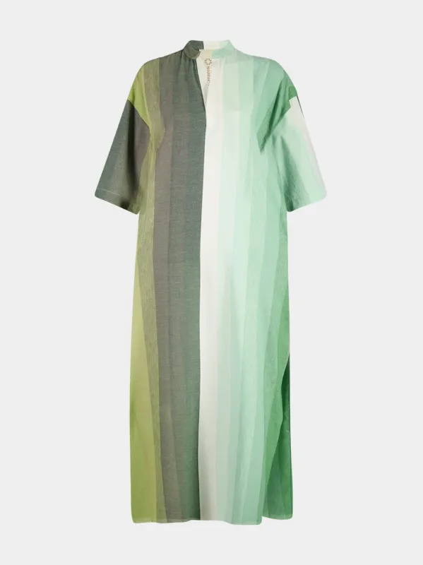 Stripe 27 Maxi V-Neck Cotton Kaftan made by Fashion Clinic