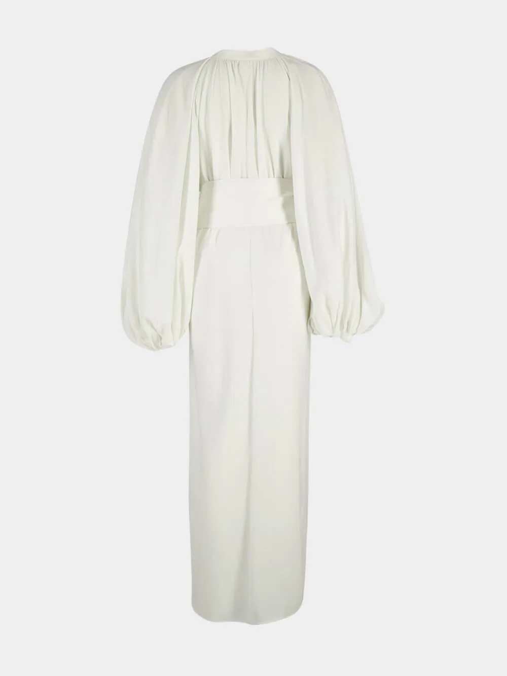 Solid White The Touareg Cotton V-Neck Maxi Dress sold by Fashion Clinic product image thumbnail 2