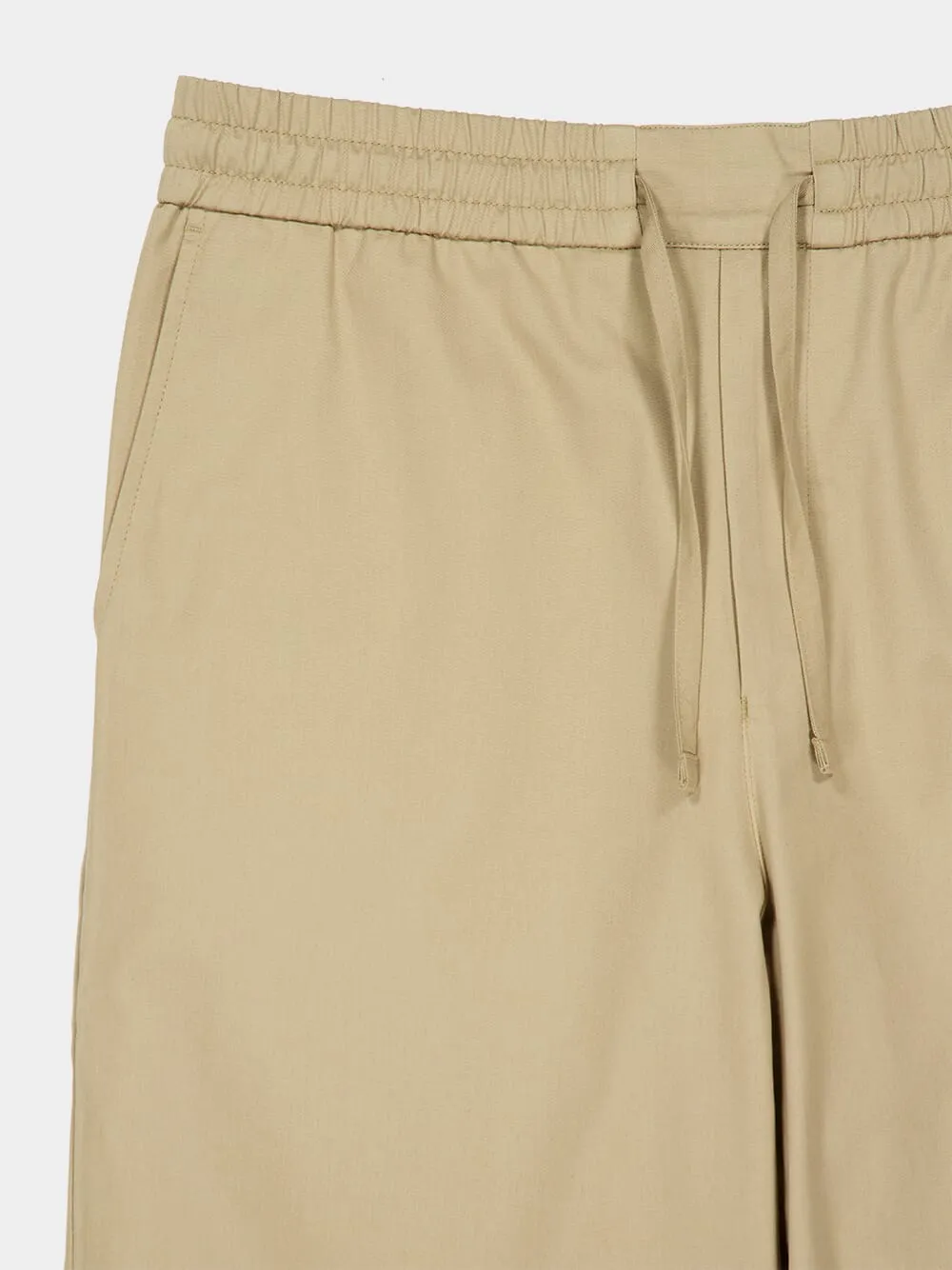 Beige Cotton Elasticated Waist Trousers sold by Fashion Clinic product image thumbnail 5