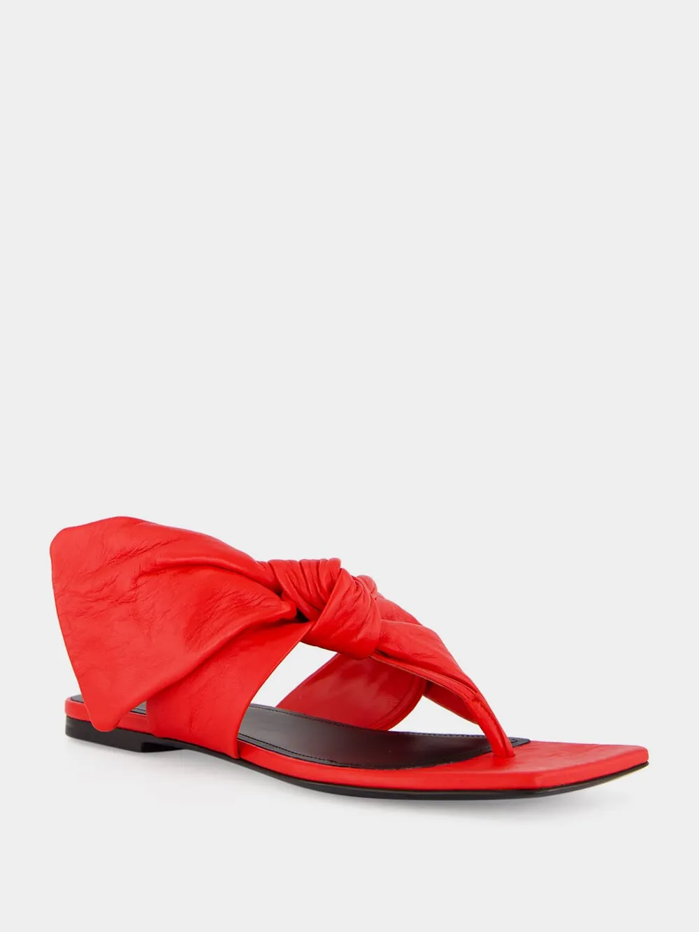 Vermillon Boudoir Thongs in Nappa Leather with Bow sold by Fashion Clinic product image thumbnail 2