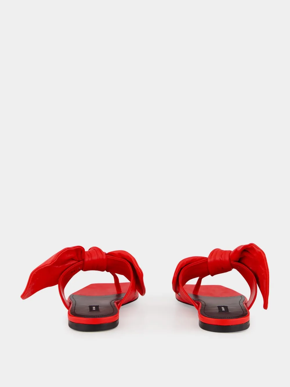 Vermillon Boudoir Thongs in Nappa Leather with Bow sold by Fashion Clinic product image thumbnail 5