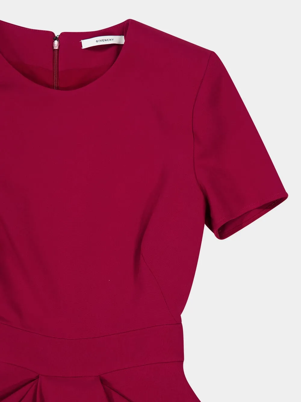Red Cherry Midi Wrapped Dress in Crepe Cady sold by Fashion Clinic product image thumbnail 5