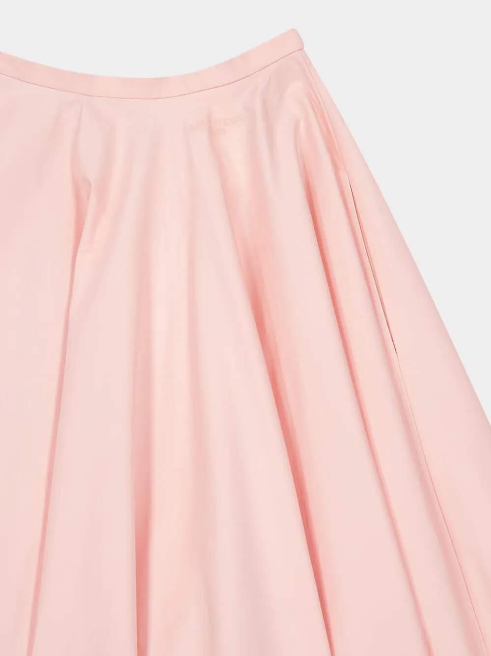 Silk Pink Long Circular Skirt in Poplin sold by Fashion Clinic product image thumbnail 3