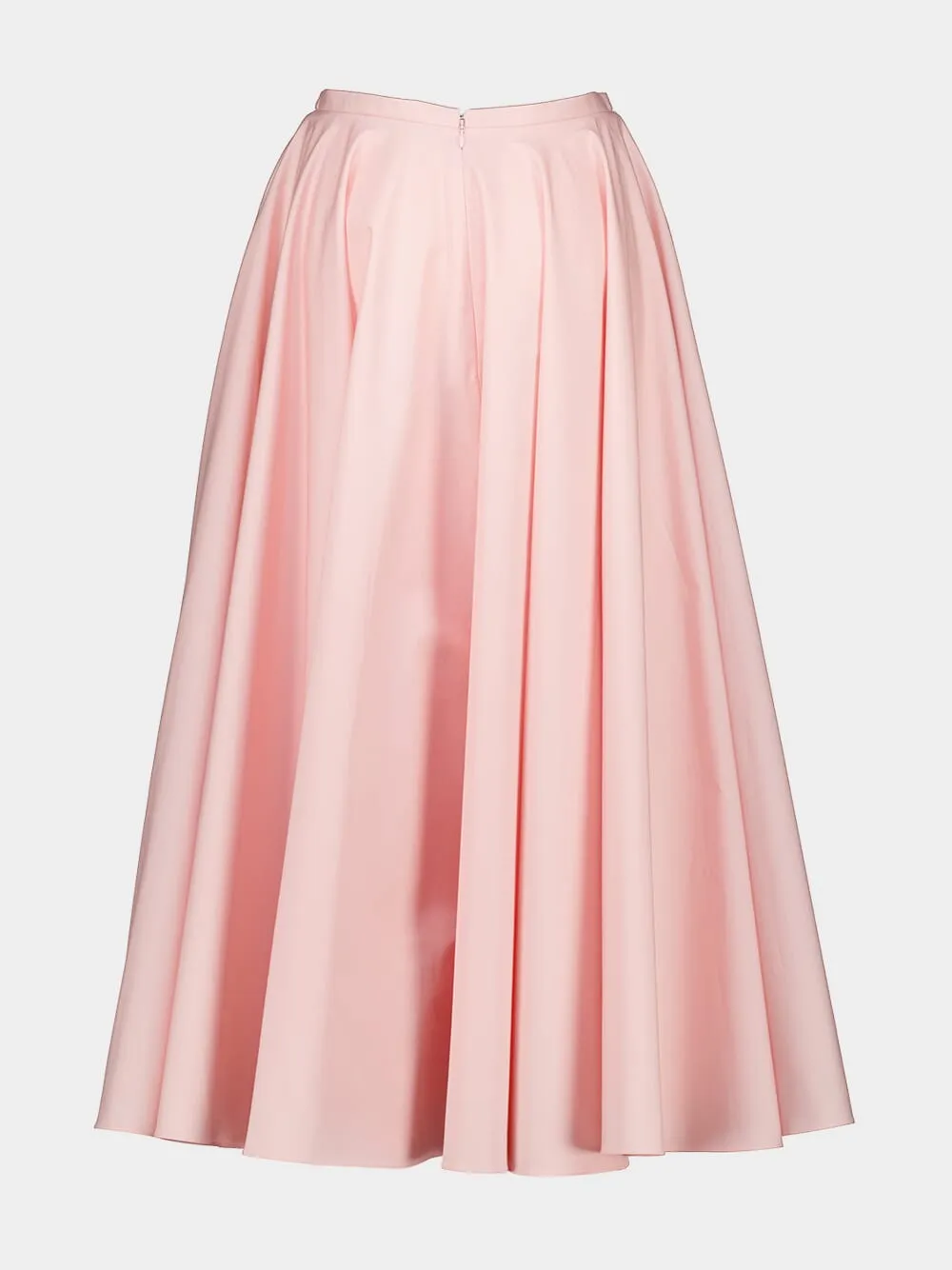 Silk Pink Long Circular Skirt in Poplin sold by Fashion Clinic product image thumbnail 2
