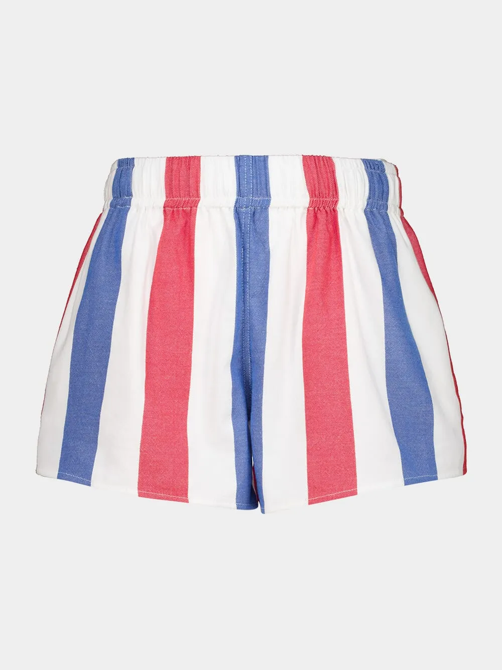 Stripe 55 High-Waisted Cotton Shorts sold by Fashion Clinic