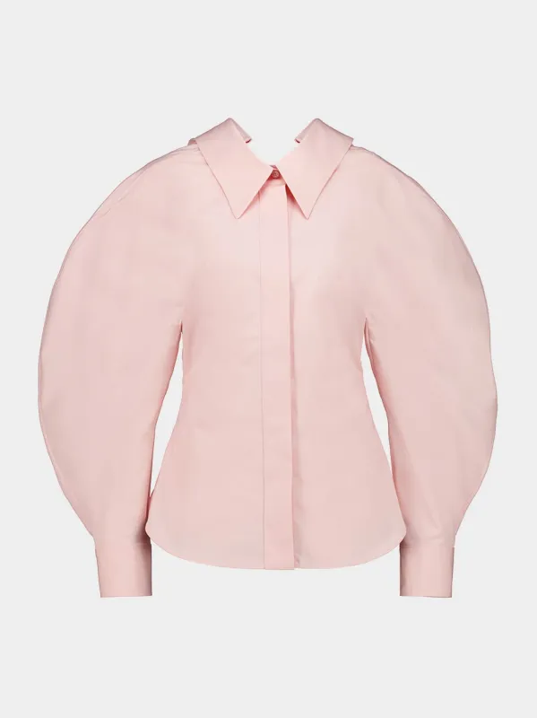 Silk Pink Slashed Shirt in Poplin made by Givenchy
