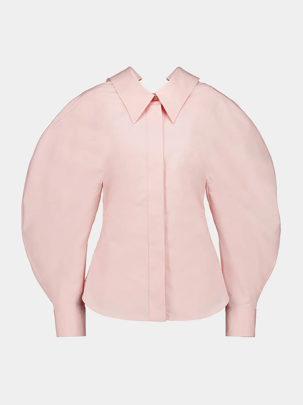 Silk Pink Slashed Shirt in Poplin sold by Fashion Clinic