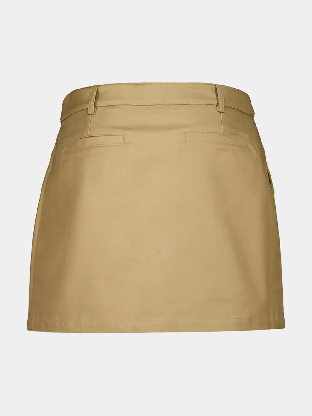 Beige Cotton Pocket Mini Skirt sold by Fashion Clinic product image thumbnail 3