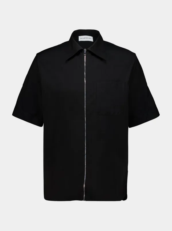 Black Couture Seam Zipped Shirt made by Givenchy