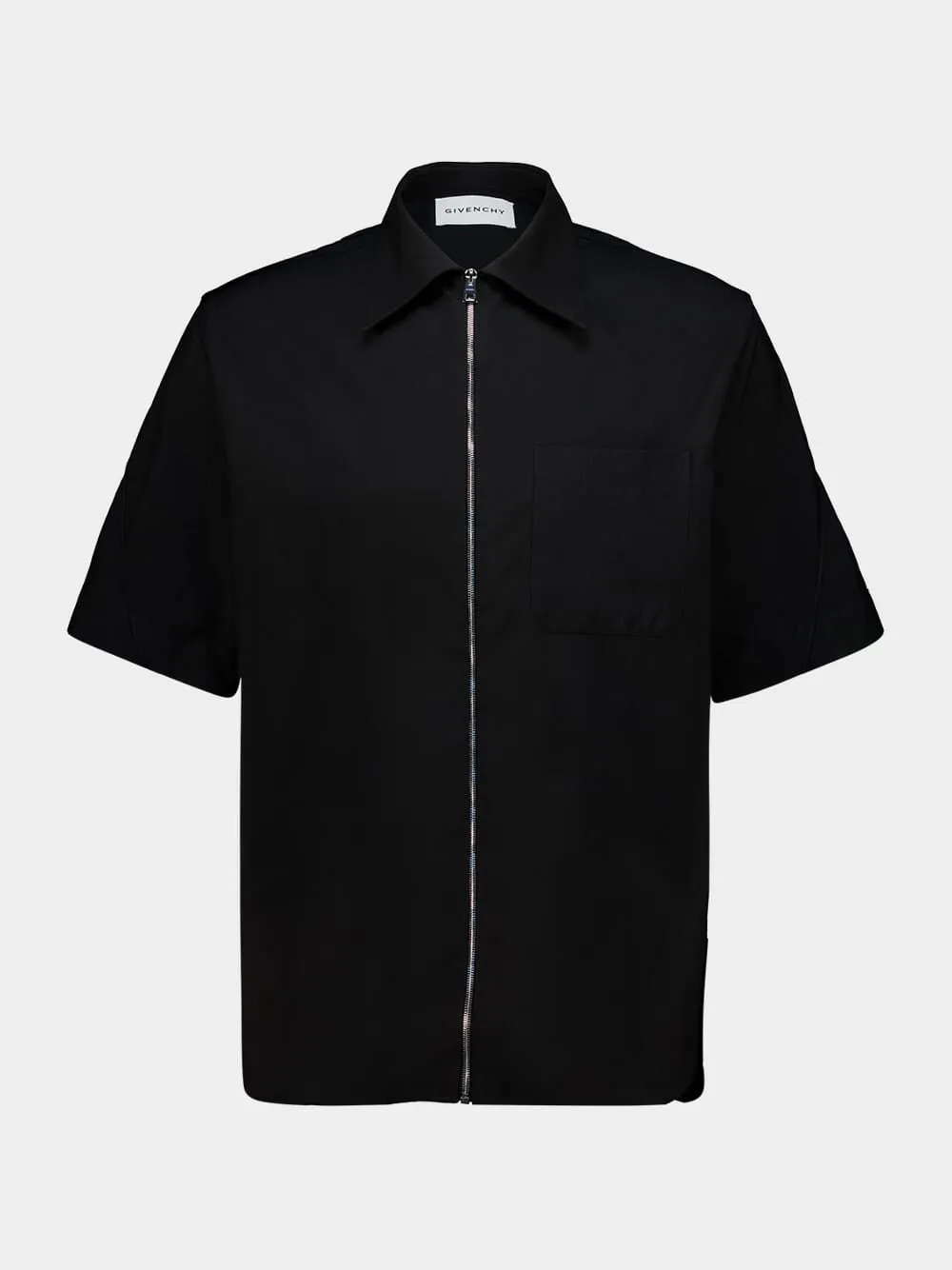 Black Couture Seam Zipped Shirt sold by Fashion Clinic