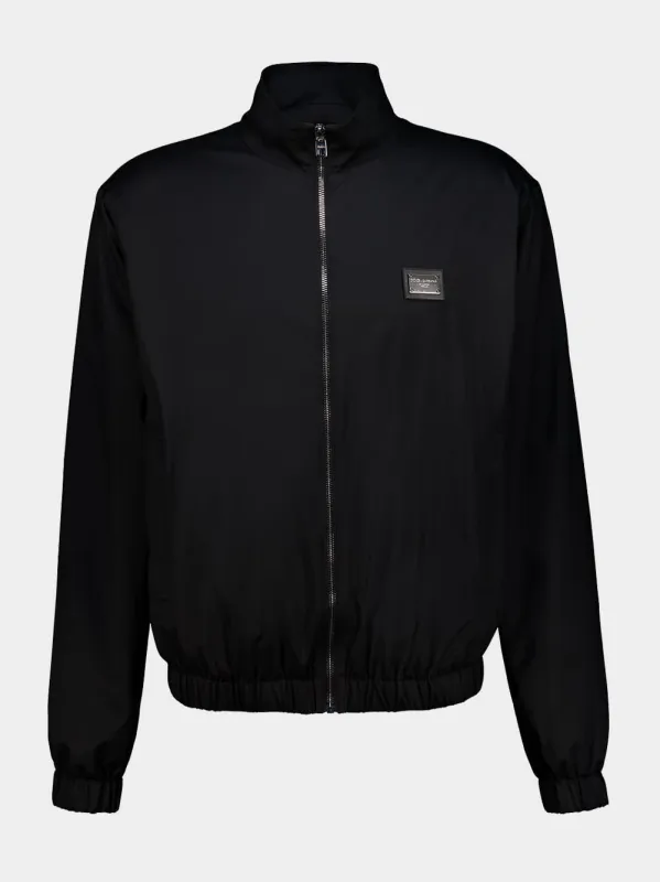 Black Light Nylon Jacket with Branded Tag made by Dolce & Gabanna