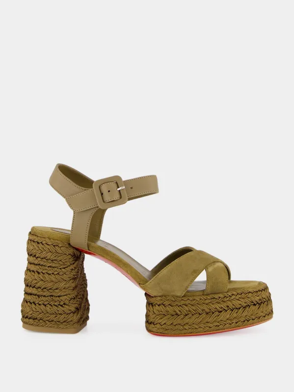 Bronzo Calakala 85 Espadrilles made by Christian Louboutin
