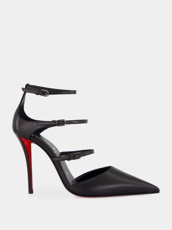 Black Milena 100 Strappy Pumps made by Christian Louboutin