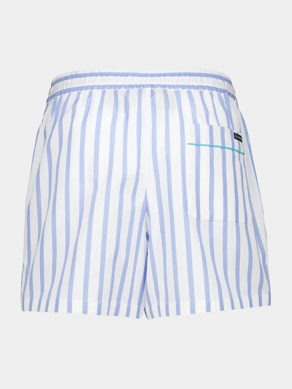 Blue Striped Cotton Shorts sold by Fashion Clinic product image thumbnail 4