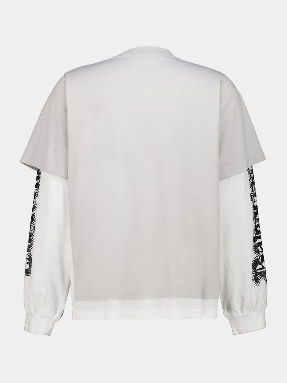Light Grey and White Hybrid Double T-Shirt sold by Fashion Clinic product image thumbnail 4