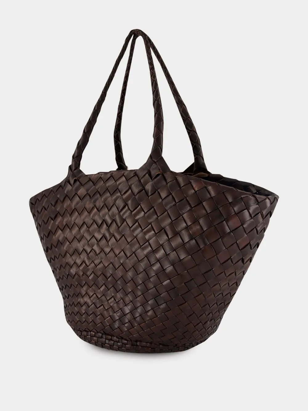 Egola Dark Brown Woven Shoulder Bag sold by Fashion Clinic product image thumbnail 4