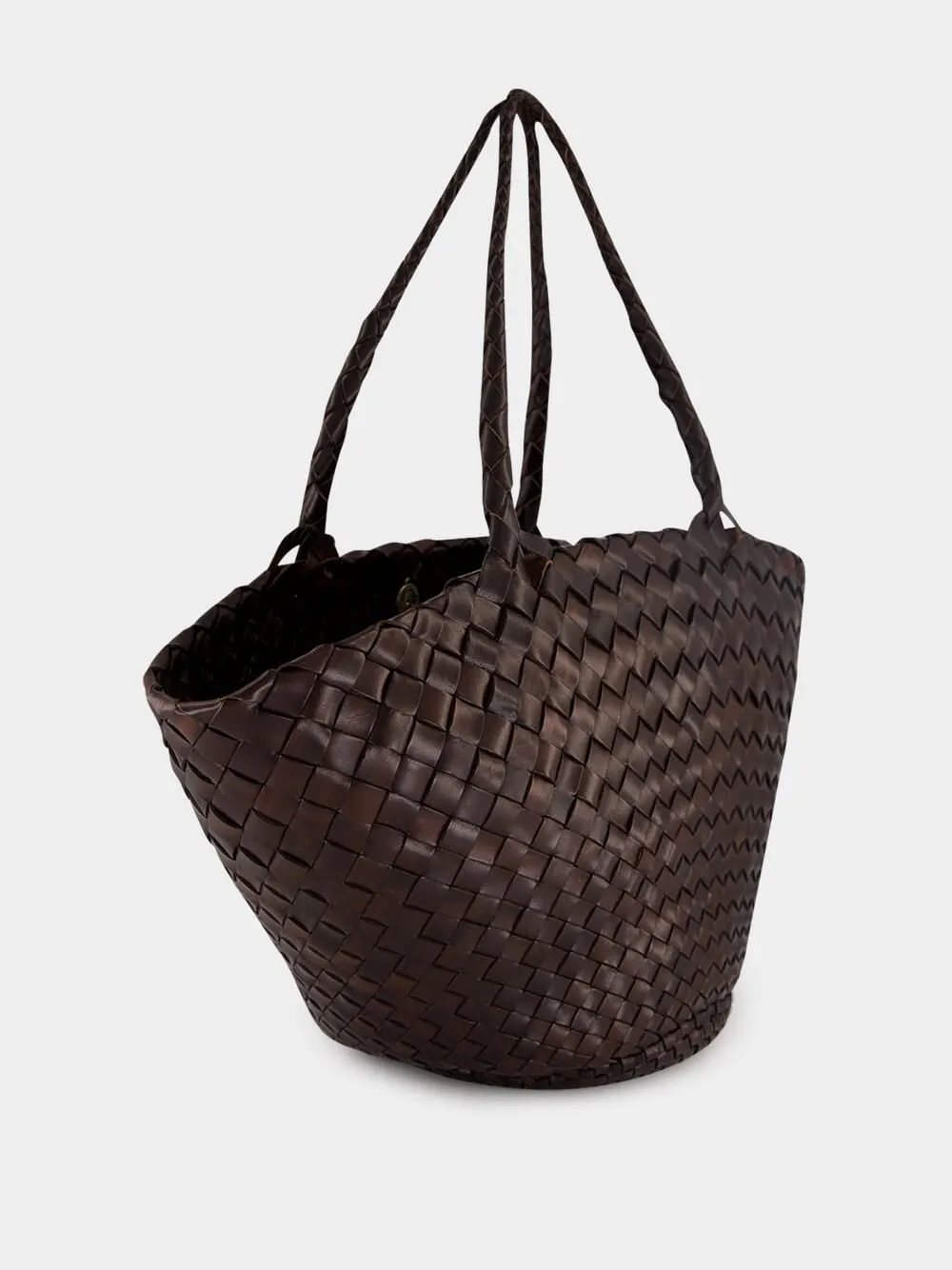 Egola Dark Brown Woven Shoulder Bag sold by Fashion Clinic product image thumbnail 3