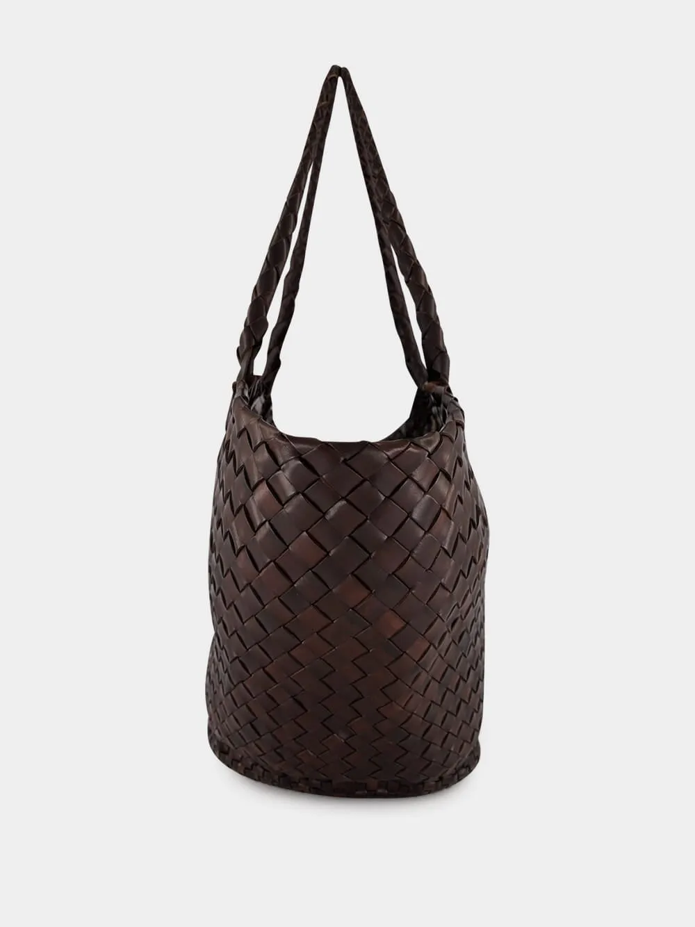 Egola Dark Brown Woven Shoulder Bag sold by Fashion Clinic product image thumbnail 5
