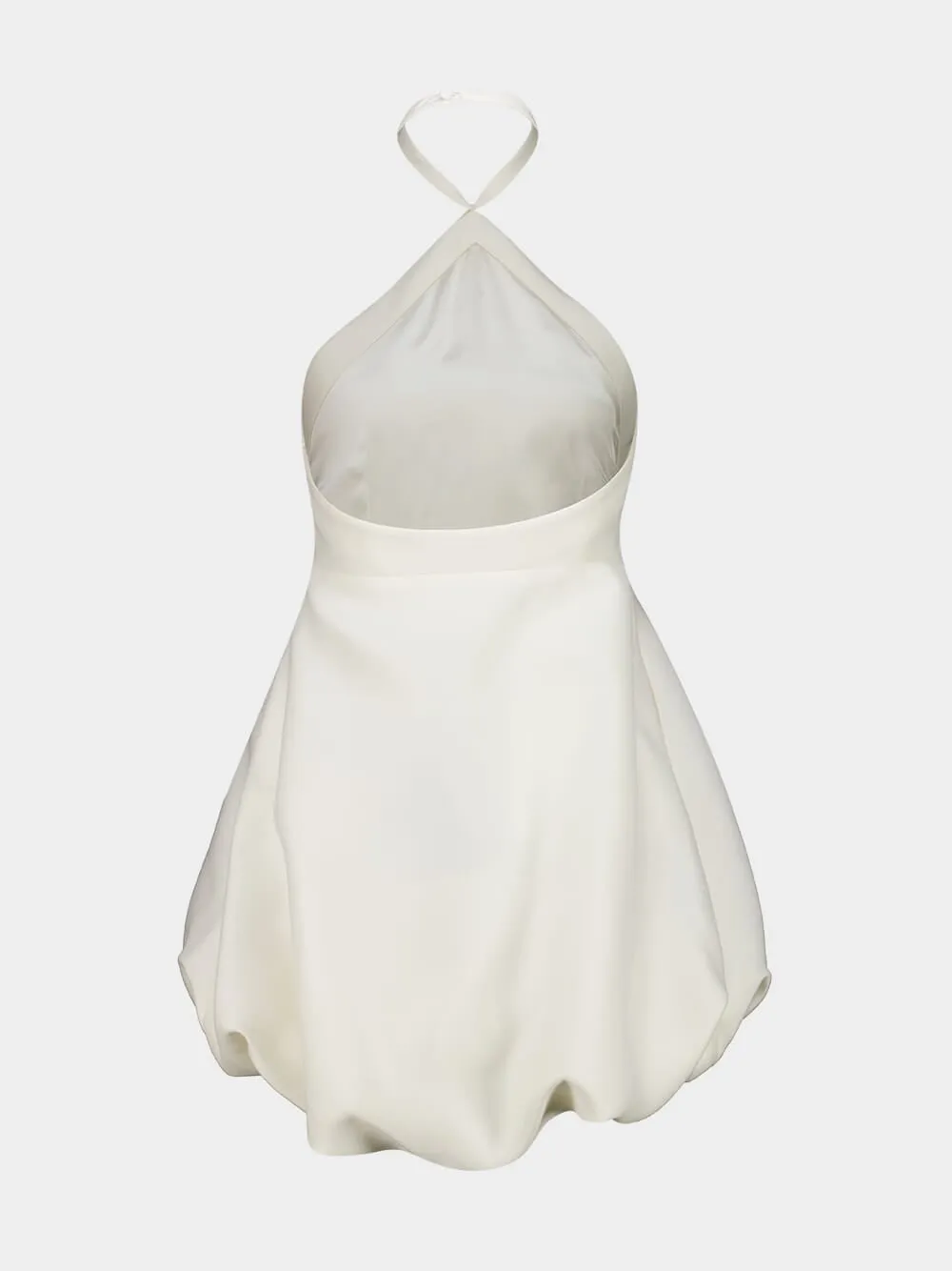 Ivory Halter Neck Wool Mini Dress sold by Fashion Clinic product image thumbnail 2