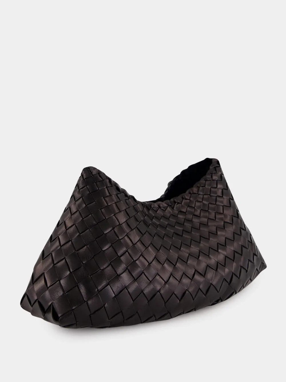 Comporta Black Woven Leather Clutch sold by Fashion Clinic product image thumbnail 3