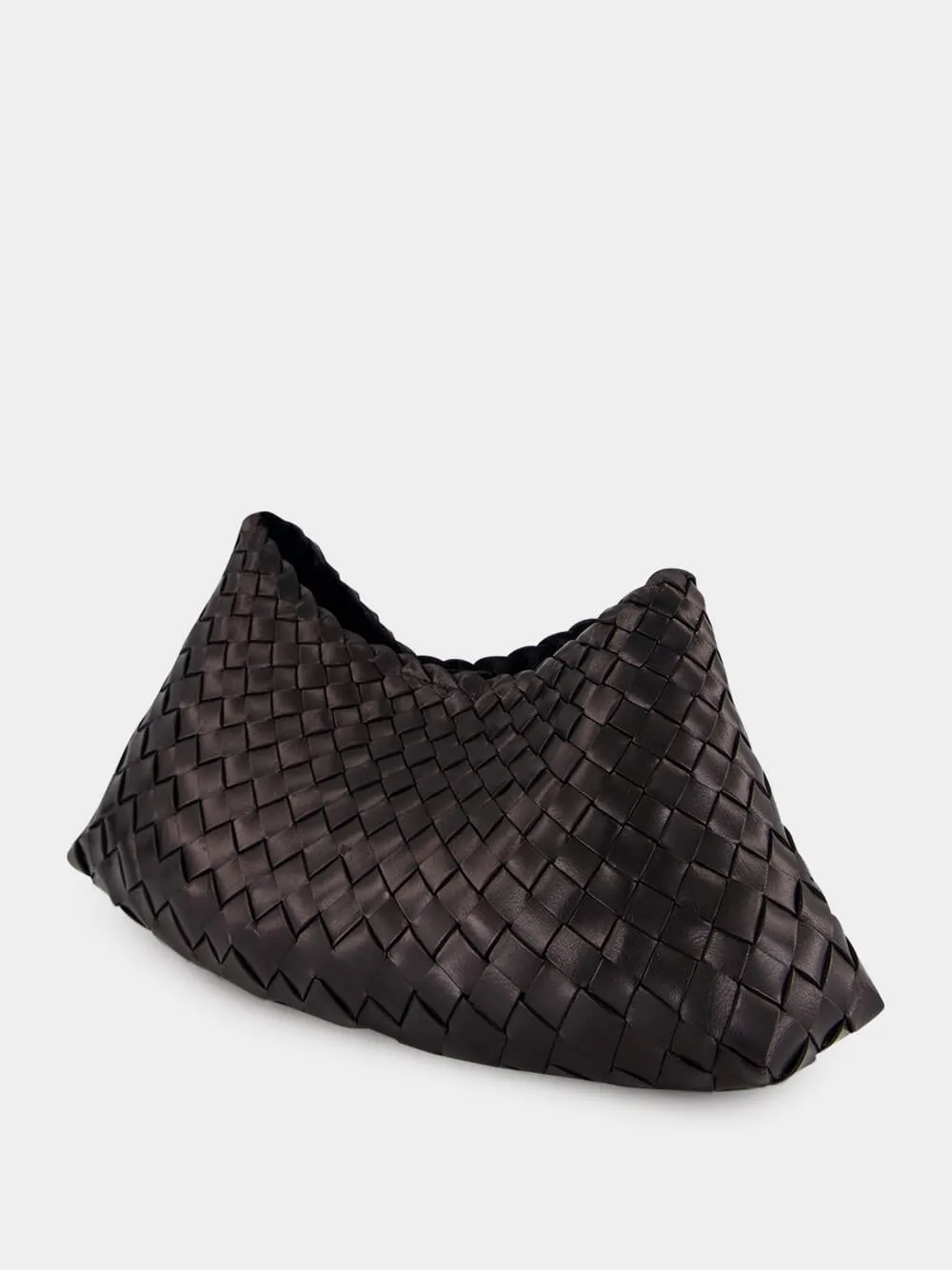 Comporta Black Woven Leather Clutch sold by Fashion Clinic product image thumbnail 5