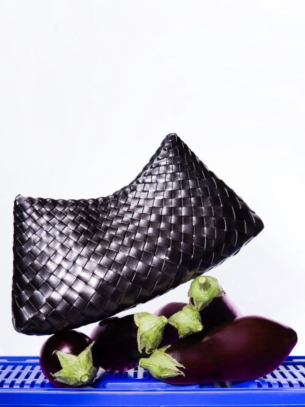 Comporta Black Woven Leather Clutch sold by Fashion Clinic product image thumbnail 2
