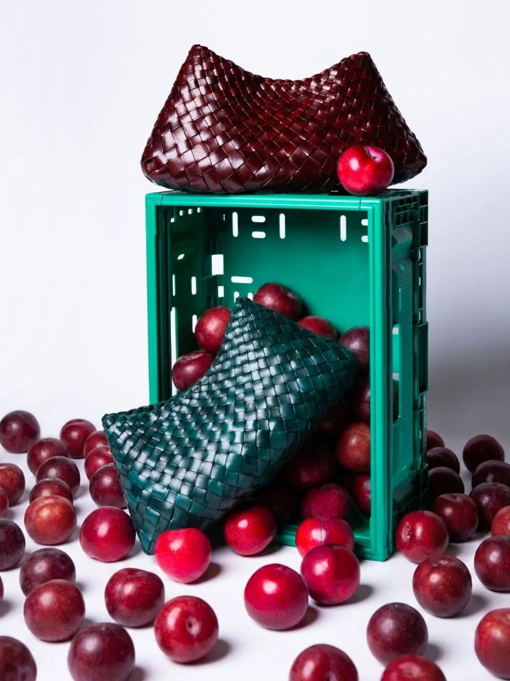 Comporta Bruciato Woven Leather Clutch sold by Fashion Clinic