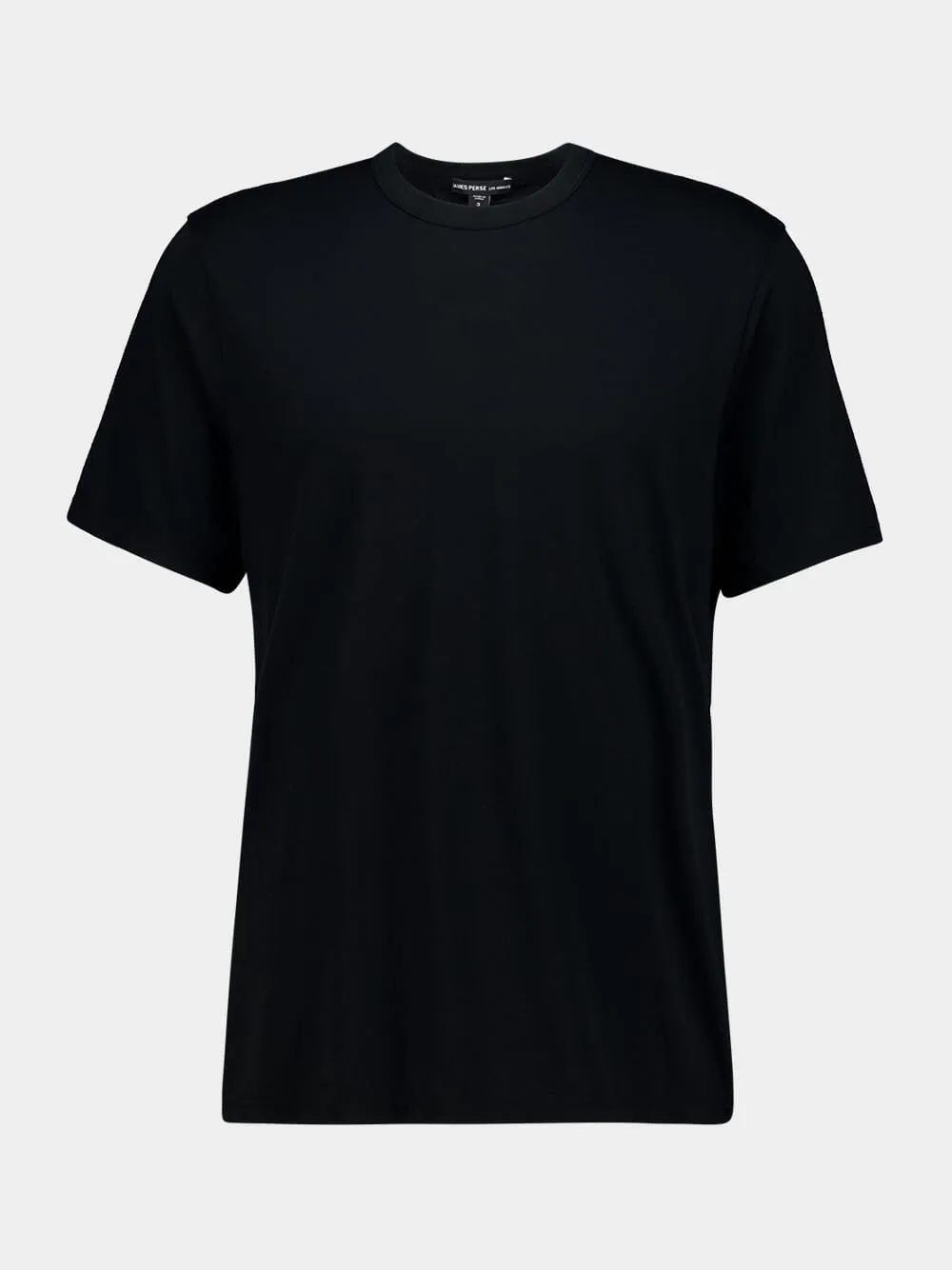 Black Luxe Lotus Cotton T-Shirt sold by Fashion Clinic