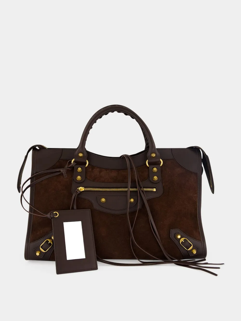 Moka Medium Leather City Bag sold by Fashion Clinic