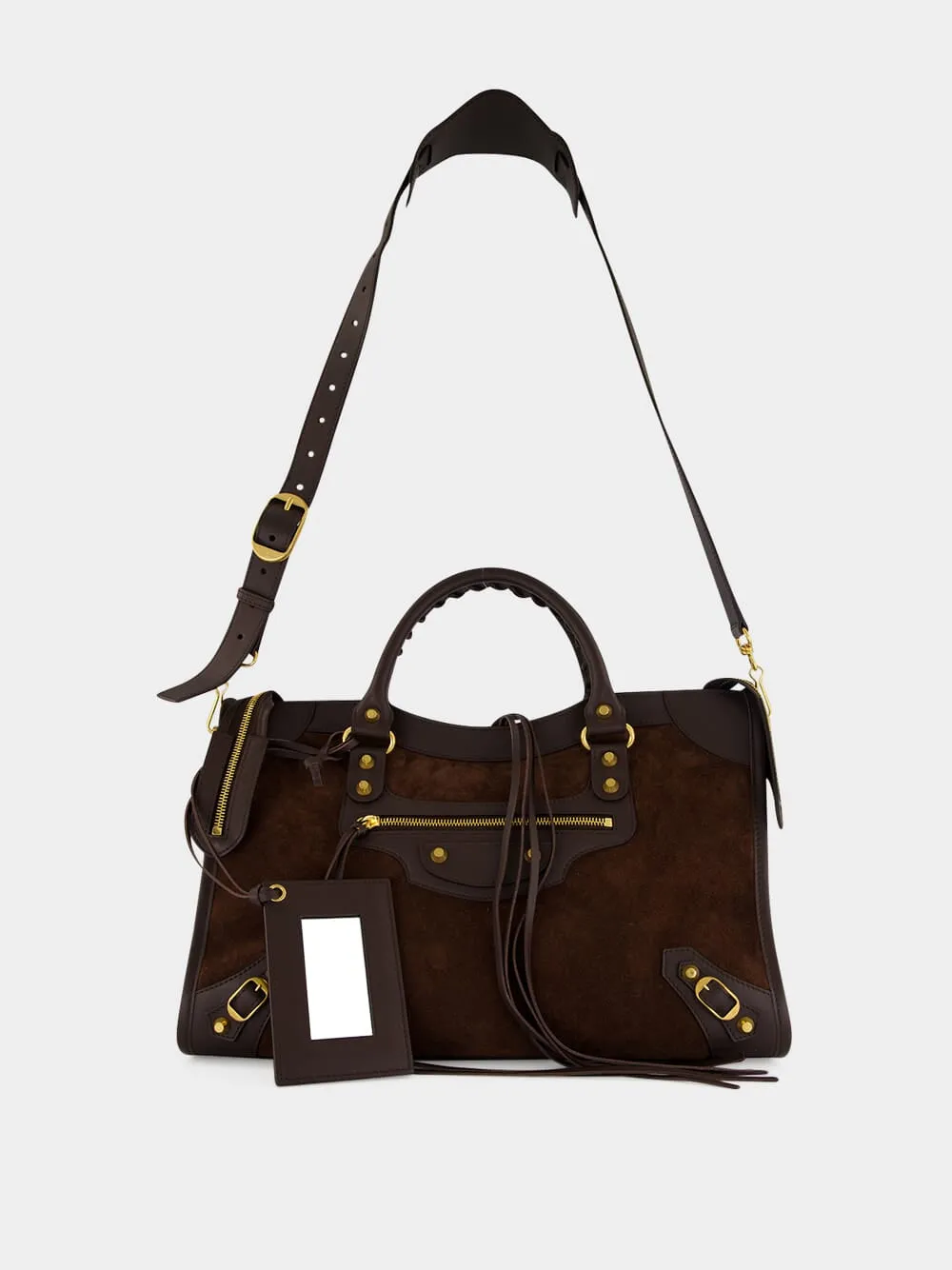 Moka Medium Leather City Bag sold by Fashion Clinic product image thumbnail 3