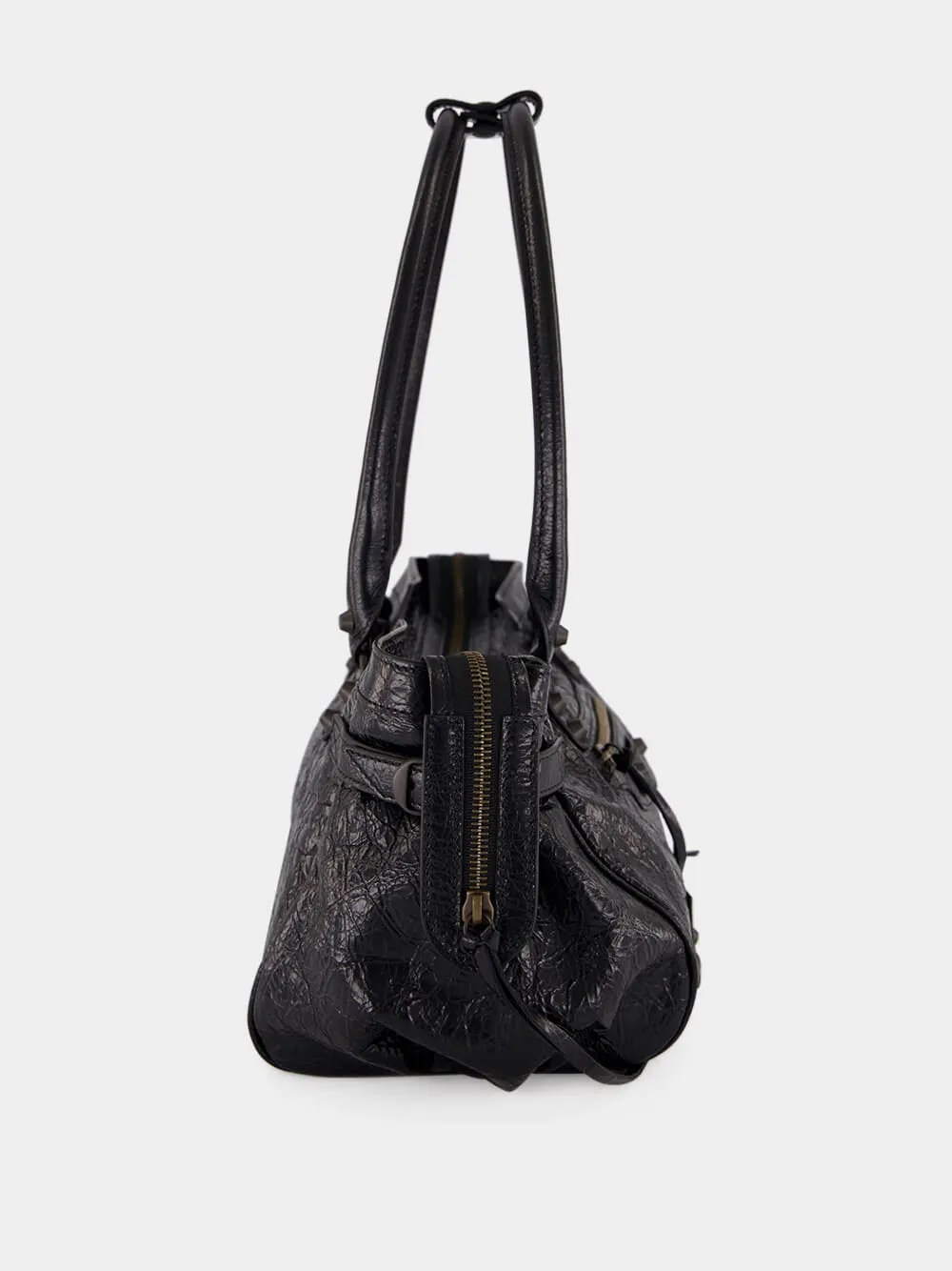 Black East-West Leather City Bag sold by Fashion Clinic product image thumbnail 5