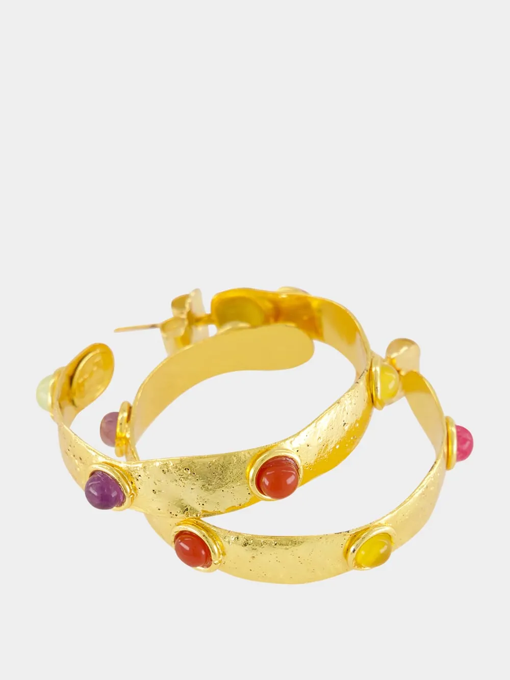 Bianca Multicolour Hoop Earrings sold by Fashion Clinic product image thumbnail 4