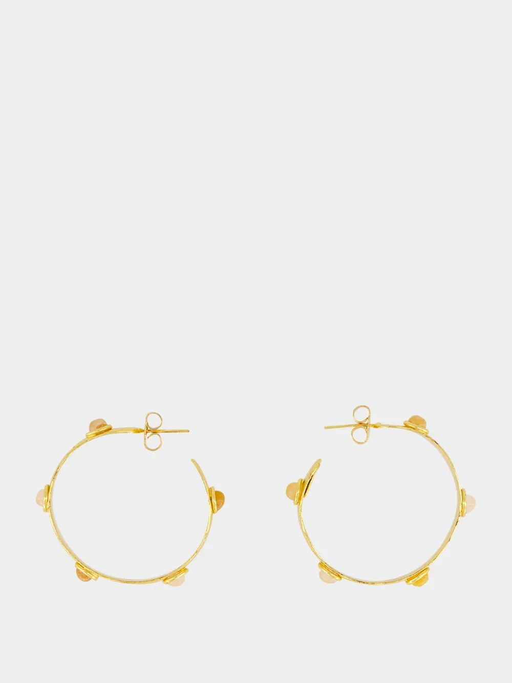 Bianca Jasper and Quartz Hoop Earrings sold by Fashion Clinic product image thumbnail 3