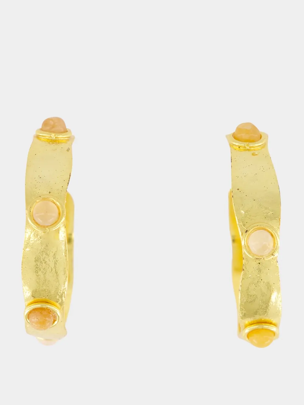 Bianca Jasper and Quartz Hoop Earrings sold by Fashion Clinic product image thumbnail 2