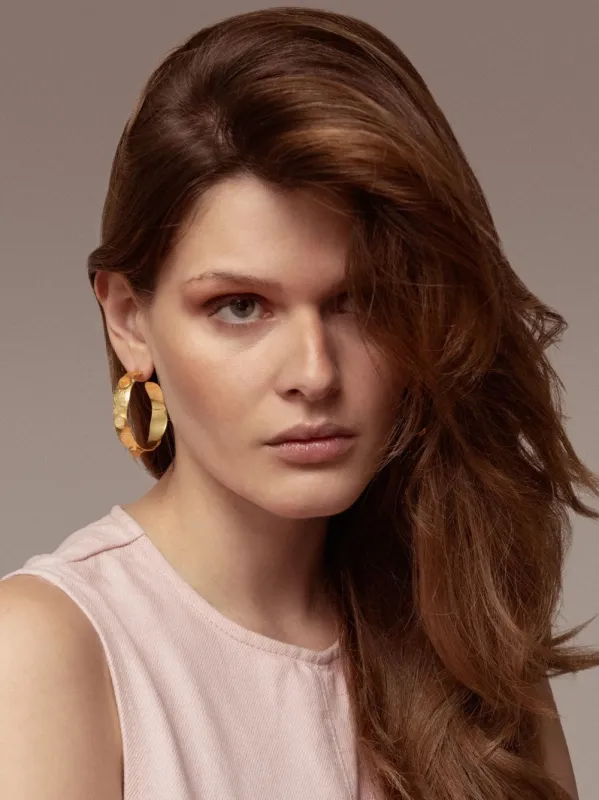 Bianca Jasper and Quartz Hoop Earrings made by Fashion Clinic
