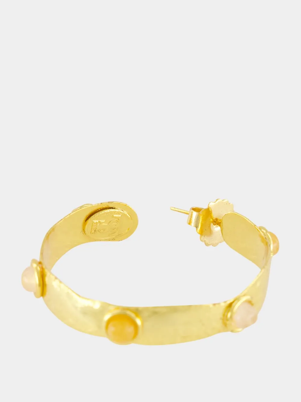 Bianca Jasper and Quartz Hoop Earrings sold by Fashion Clinic product image thumbnail 5