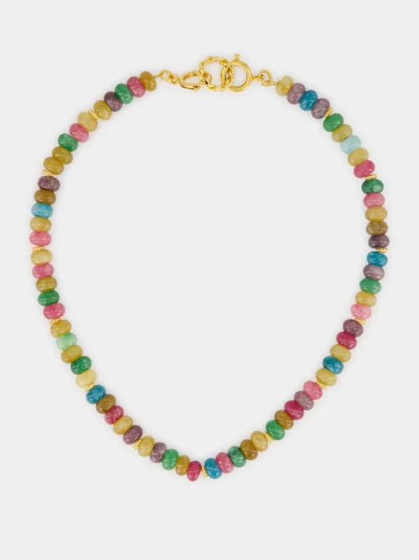 Multicolour Stone Beaded Necklace made by Fashion Clinic