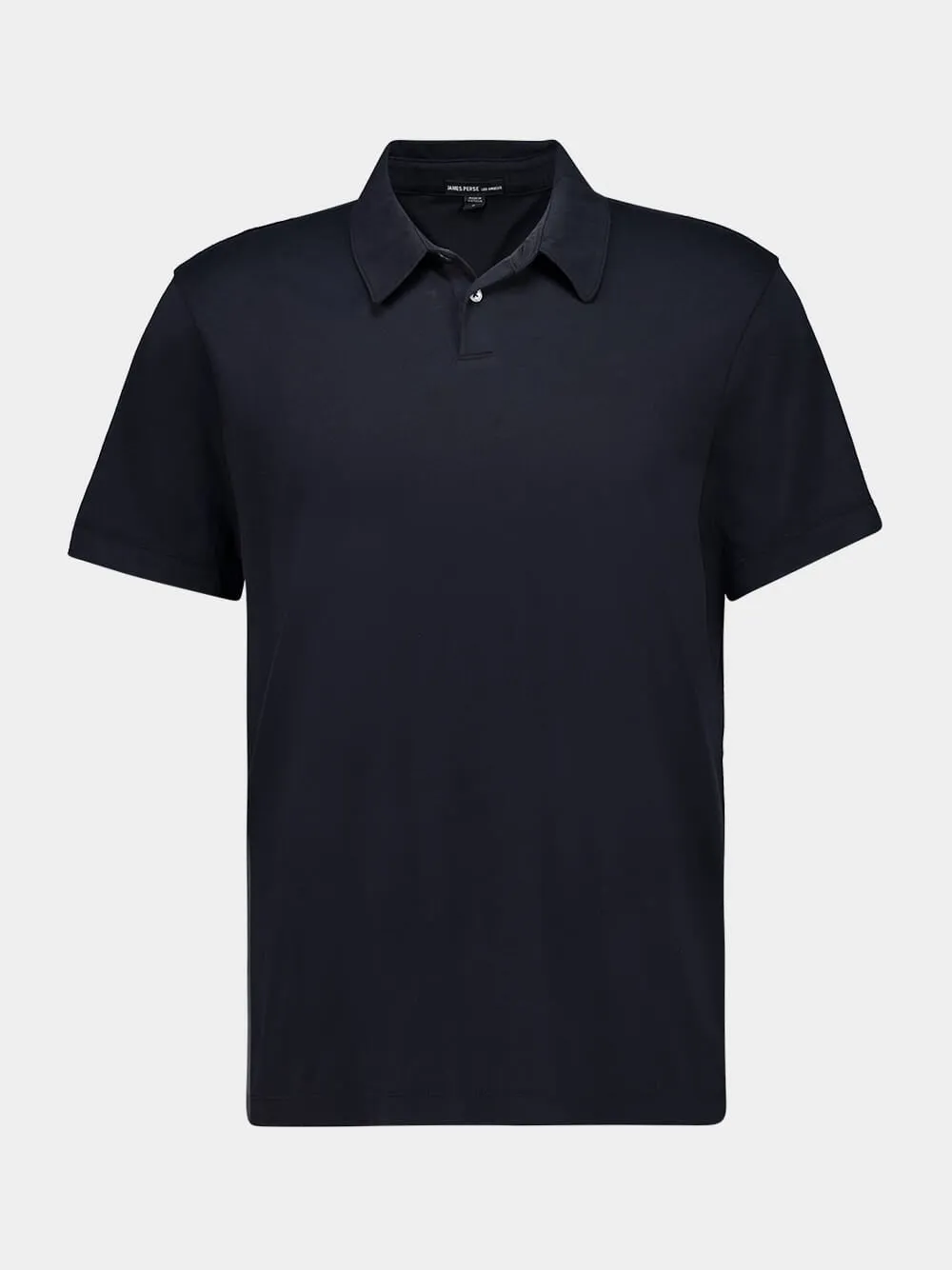 Black Brushed Lotus Cotton Polo sold by Fashion Clinic