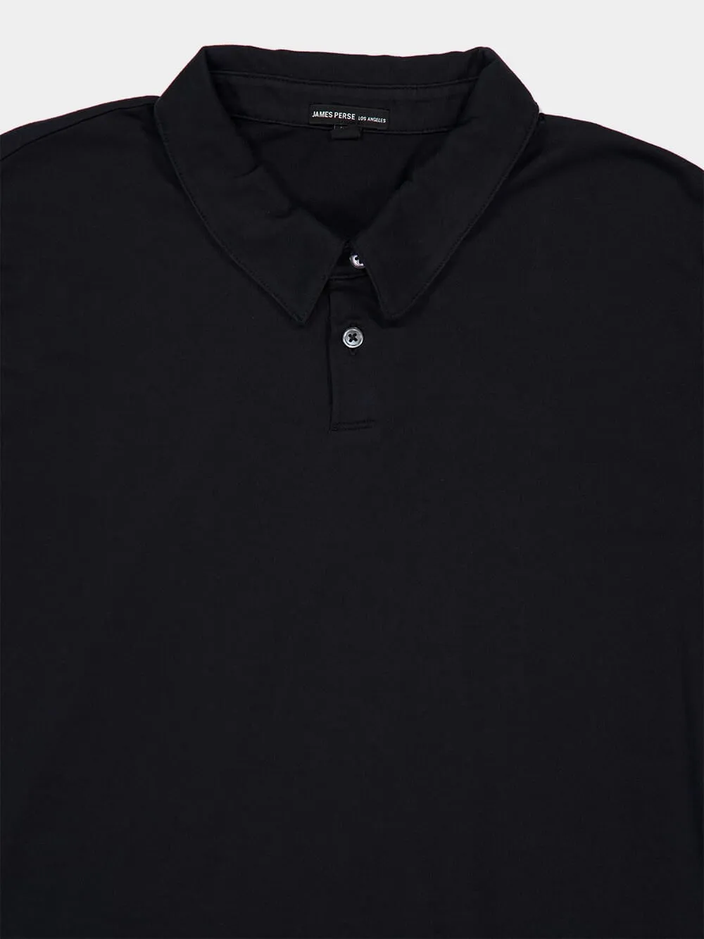 Black Brushed Lotus Cotton Polo sold by Fashion Clinic product image thumbnail 3