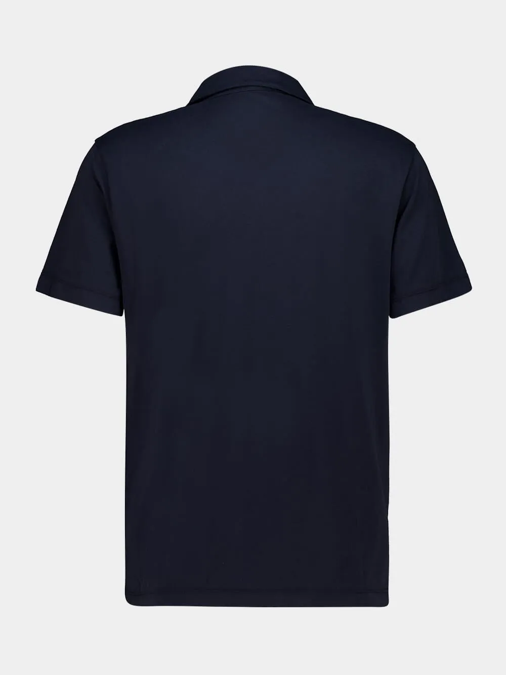 Deep Blue Brushed Lotus Cotton Polo sold by Fashion Clinic product image thumbnail 2