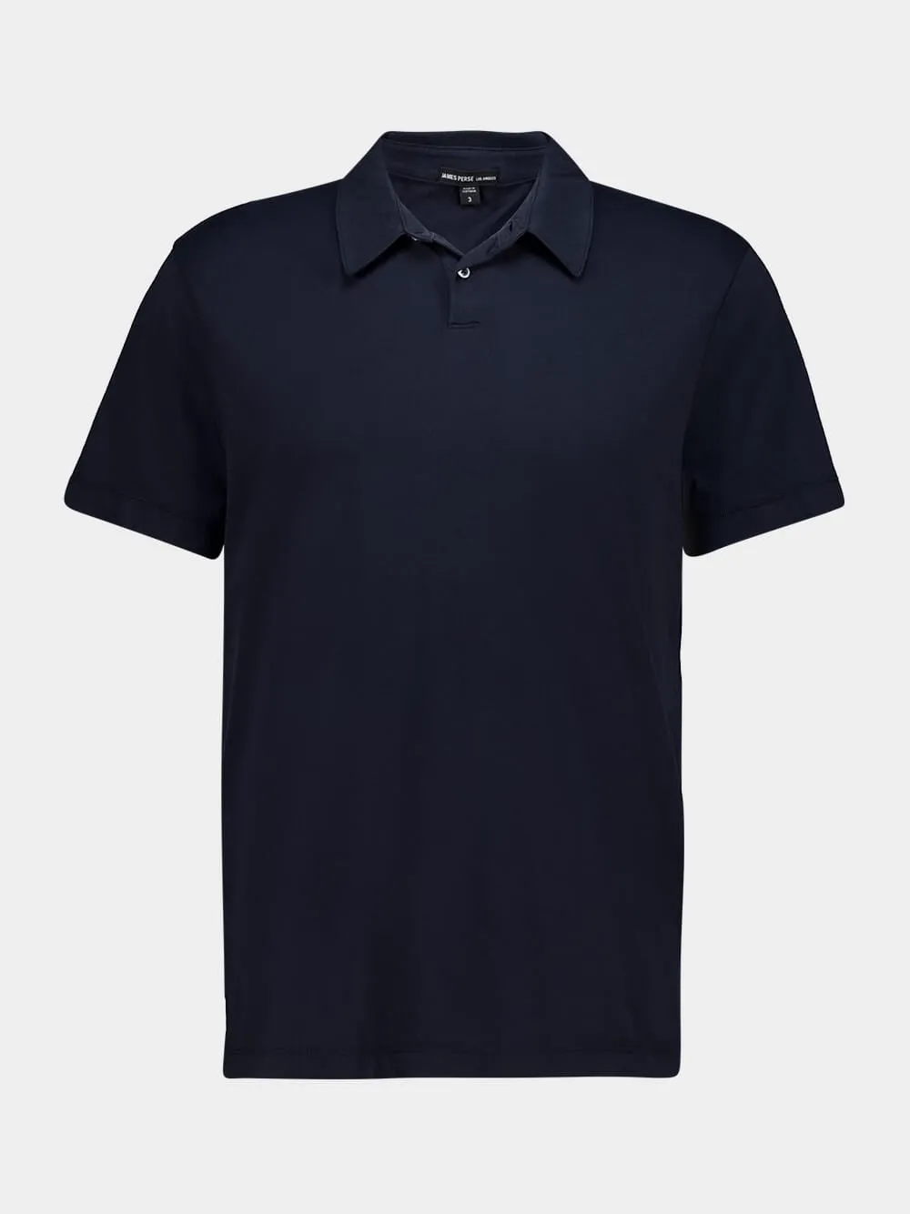 Deep Blue Brushed Lotus Cotton Polo sold by Fashion Clinic