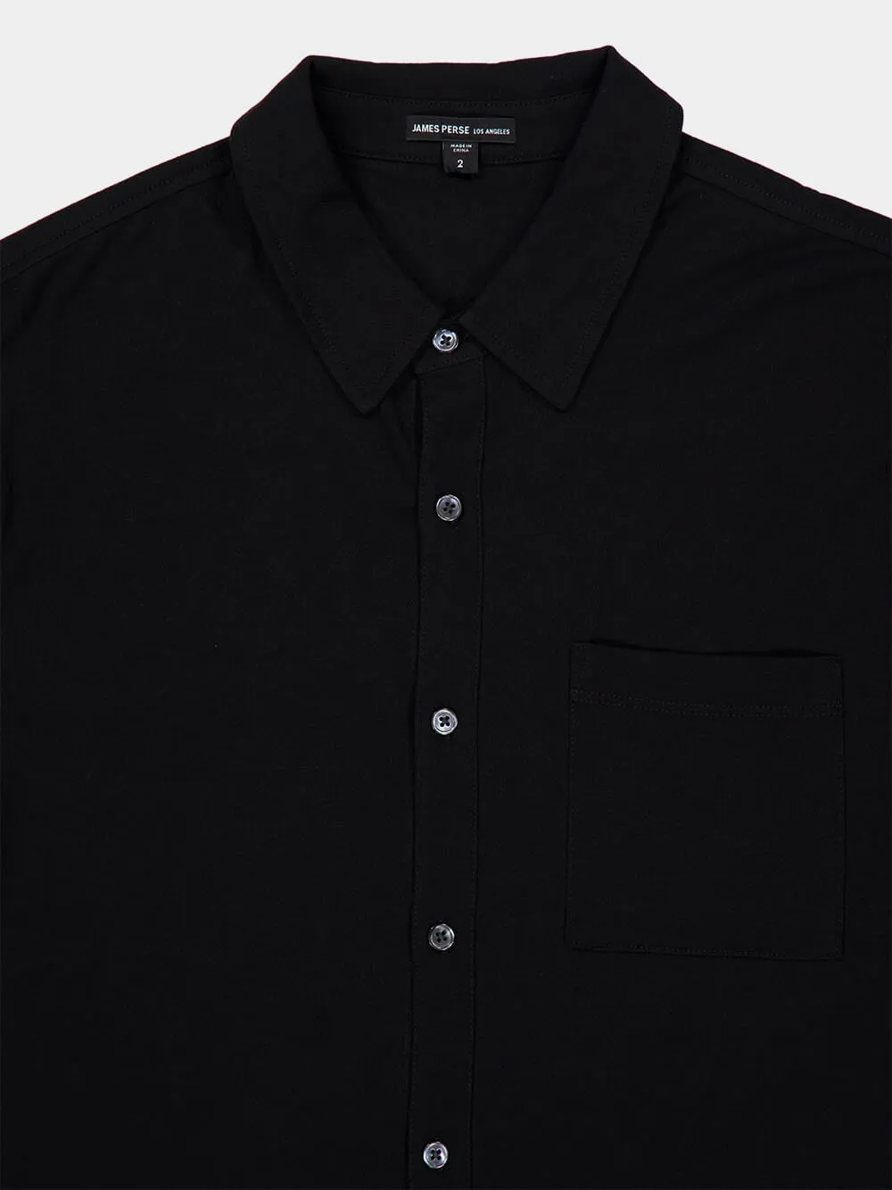 Black Clean Finish Cotton Jersey Shirt sold by Fashion Clinic product image thumbnail 3